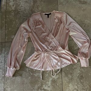 Elegant Pink Wrap Top